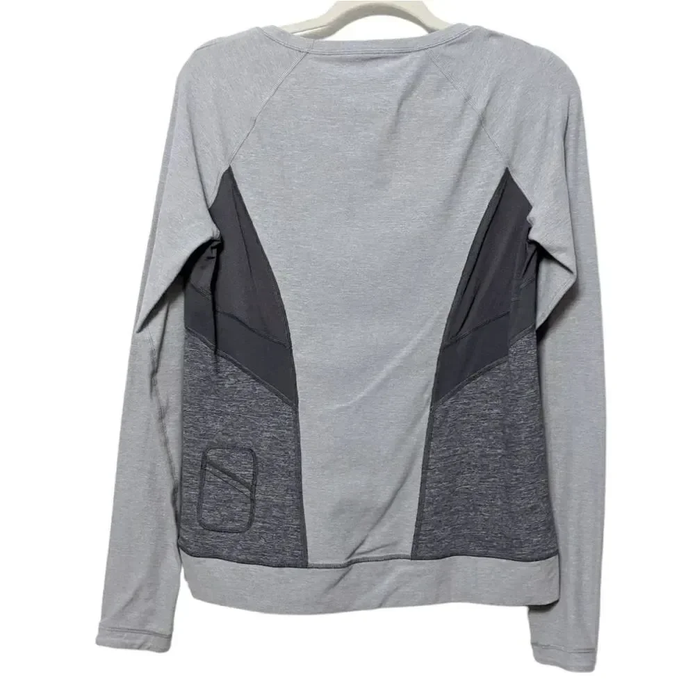 LULULEMON Stretch Colorblock Running Long Sleeve Scoop Neck Top 12
